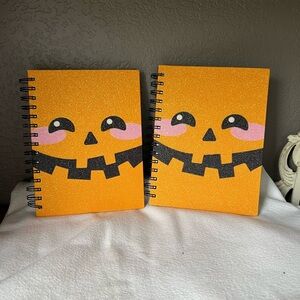 Sparkly Pumpkin Face Notebooks